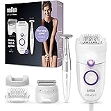Braun Silk-épil 5-825 Power Depilatore Donna, Epilatore Elettrico Donna Per I Primi Utilizzi, Testina Radente, Cappuccio Rego