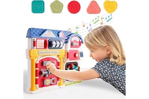 Forroby 8 in 1 Busy Board,Pannelli Sensoriali Montessori per Bambini Portatili, Abilità motorie Fini di Bambini e Bambine, Busy Board Educativo Giochi per Bambini 1 2 3 4 Anni