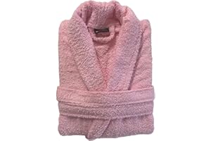 Slumber Nights Cotton Terry Towelling Bathrobe Unisex Dressing Gown Men Women Super Absorbent