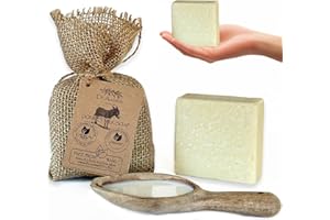 Dr.Ancient Donkey Milk Soap Bar, Organic Soap Bars Handcrafted the Traditional Way, Natural Chemical-Free, Used for Face Wash, Body Wash, Hand Cleansing and Daily Skin Care, Nourishing Cleanser