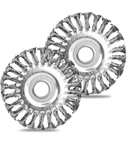 Osborn Dronco 0002626251 Wielborstel voor Hoekslijper, Twist Geknoopt Staaldraad, 0.50 mm Vulling, 6 mm Breed, 24 mm Borstelharen, 125 mm Diameter (Pak van 12 Osborn Dronco 0002626251 Wielborstel voor Hoekslijper, Twist Geknoopt Staaldraad, 0.50 mm Vulling, 6 mm Breed, 24 mm Borstelharen, 125 mm Diameter (Pak van 12