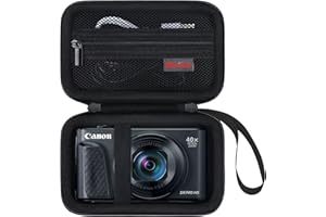 Elonbo Canon PowerShot SX740/ SX730/ SX720/ SX620 Maleta de Cámara Digital, Bolsa de Almacenamiento de Viaje de Cámara 4k, Bolsillo de Malla para batería, Negro