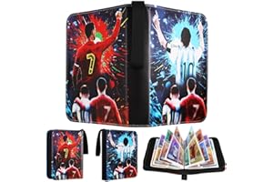 SIDESEA Fussball Karten Sammelalbum, 65 Seiten 520 Karten Fußballsammelalbum Karten Abbauen Sammelalbum für Fußball Karten Autogrammkarten Album für Ufbewahrung von Sammelkarten, Fußballkarte