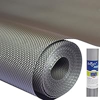 Bulfyss Multipurpose ethylene-vinyl Textured Super Strong Anti-Slip Mat Liner - (Size 45 X 500 cm , 5 Meter Roll, Grey)