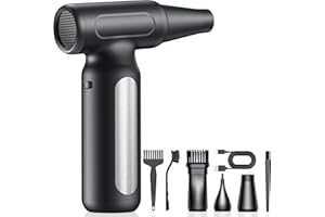 ZARM DUST Compressed Air Duster-91000RPM Super Power Cordless Electric Air Blower Duster, USB Rechargeable Durable 3-Gear Adjustable Dust Blower Cleaner for PC, Keyboard, Outdoor, House and Car