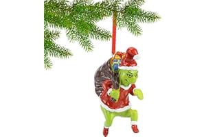 NIUMOWANG Navidad Colgante Decoración, Decoración de árbol de Navidad Grinch, Colgante de Navideño,Decoraciones para árboles de Navidad, Colgante de árbol de Navidad en Verde, Grinch Decoraciones