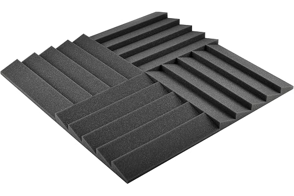 ACOUSPANEL Mousse Acoustique Panneaux Acoustiques Non Compressé 30x30x3cm Couleur Gris Anthracite (28 Unités)