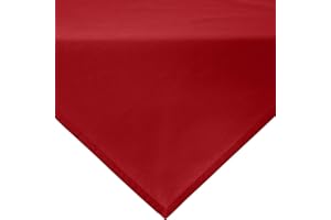 REDBEST Mitteldecke, Tischdecke Uni Seattle, 100% Baumwolle - Robustes, glattes Gewebe, mit hochwertigem Kuvertsaum, rot Größe 80x80 cm (weitere Farben, Größen)