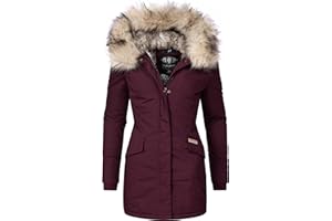 Navahoo Damen Winter Kurzmantel mit Kapuze Cristal XS-XXL