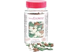 SCRAP COOKING Pot de Décors Sucrés Dinosaures 55g - Décorations Dinos pour Pâtisserie, Desserts, Gâteaux, Biscuits, Cupcakes, Anniversaires - Cake Design - 7429