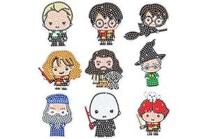 prota Diamantmalerei Kinder, 9 Pcs Diamond Painting kinder 5D Diamond Painting Aufkleber Kits Cartoon Diamanten Mosaik Aufkleber, DIY für Mädchen Jungen Anfänger Aufkleber