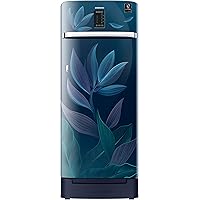 Samsung 225 L 4 Star Inverter Direct Cool Single Door Refrigerator(RR23A2F3X9U/HL, Paradise Blue, Base Stand with Drawer…