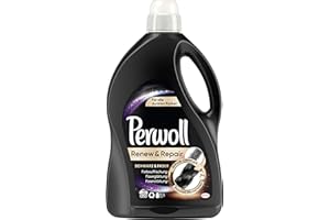 ‎PERWOLL Perwoll Renew & Repair Schwarz & Faser (50 Waschladungen), Waschmittel für alle dunklen Farben, Feinwaschmittel stärkt die Fasern und verbessert die Farbintensität