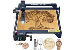 ATOMSTACK A10 PRO Machine de gravure laser, 10W découpe laser, découpe laser CNC haute précision à effet 50W, mise au point laser 0,08 mm, grande surface 410 x 400 mm