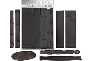 ISOLATECH large calibre 20 metre 2:1 without adhesive heat shrink tubing assortment set black unlabelled (5mm, 8mm, 10mm, 15mm, 20mm, 30mm, 40mm each per piece)