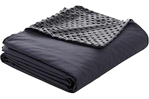 FULLFORM Sleepymoon Überzug für Gewichtsdecke, weicher, atmungsaktiver, Warmer Steppbezug (Graue Baumwolle+Graue Minky, 152 * 203cm)