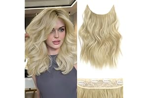 BUPPLER Haarverlängerung 30,5 cm Invisible Secret Hair Extensions Verstellbare Lange Gewellte Haarextension Synthetisches Upgrade 4 Sichere Clips in Haarteilen,Blond Gemischt mit Leuchtendem Blond