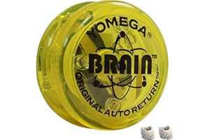 Yomega The Original Brain - Professional Yoyo For Kids And Beginners, Responsive Auto Return Yo Yo Best For String Tricks + Extra 2 Strings & 3 Month Warranty (Yellow)
