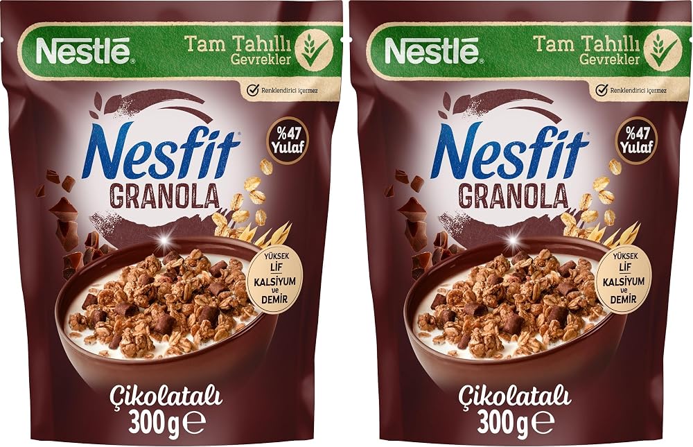 Nestle Nesfit Çikolatalı Granola 300g 2li paket