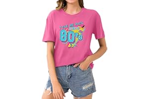 HOHOLOLO T-Shirt des années 80 Style Shirt 1980 Vintage Eighties Tee rétro pour Femme des années 80