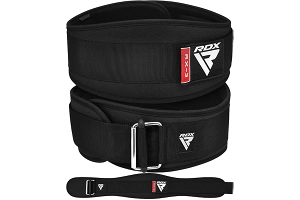 RDX Ceinture de Musculation, 6.5” Incurvée Rembourré Support Dos Lombaire, D'haltérophilie Exercises Ceinture de Levage, Bodybuilding Entraînement en Force Powerlifting Fitness Gym Belt, Hommes Femmes
