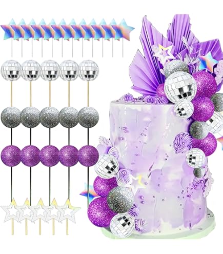Happy 17th Birthday Cake Topper Silver Glitter for Hello 17, Cheers to 17 Years, 17 & Fabulous, 17th Birthday Cake Pick 17 Year Old Birthday Party Cake Decorations (Silver