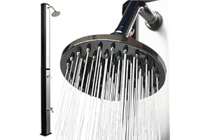 NEMAXX® Solardusche Garten 35L [INKL. Regenduschkopf & Fußdusche] – Gartendusche, Solar – Gartensolardusche, Außendusche – Outdoor Dusche, Pooldusche, Solardusche Aluminium – UV-beständiger Wassertank