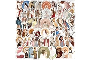 NYGGTYK 120 adesivi Gesù, PVC impermeabili, multicolore, moderni, adesivi decorativi, adatti a varie superfici lisce e pulite