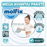 Molfix Premium Mega Avantaj Paketi 6 Beden 216 Adet