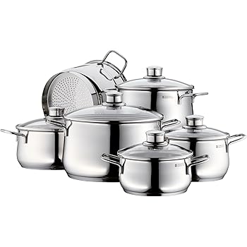 WMF Diadem Plus Topfset, 6-teilig, mit Glasdeckel