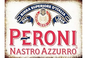 THE SHIZZLE PRINT CO Peroni Beer 25,4 x 20,3 cm retro vintage metal Advertising Sign Plaque Wall Art pic