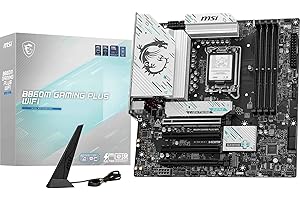 MSI B860M GAMING PLUS WIFI Scheda Madre, mATX – Supporta i processori Intel Core Ultra (Serie 2), LGA 1851 – DDR5 Memory Boost 8800+ MT/s (OC), PCIe 5.0 x16, M.2 Gen5, Intel Killer 5G LAN, Wi-Fi 7
