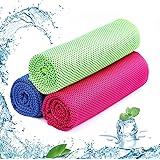 Cooling Towels,40" x 12" Ice Towel,Quick Dry Fitness Towel for Instant Relief, Cool Cold Towel for Neck, Microfiber Ice Towel
