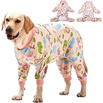 LovinPet Hunde-Pyjama Hawaii-Design Größe XL – Weicher Einteiler Aus Baumwolle Für Große Rassen Wie Pitbull, Labrador & Schäferhund