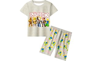 Brigcalki Roblox Pyjamas Boys Pjs Kids Sleepwear Popular Character Girls Pajamas Short Sleeve 3-10 Years