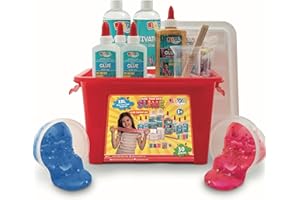 JOYA CREATIVE 30+ Slime Fantasy Lab: Stellen Sie Ihr eigenes Schleim-Set mit 6 einzigartigen (metallischer) Schleim-Typen | Kinder ab 6 Jahren | Emmer | Entdecken Sie die Magie von DIY Schleim!