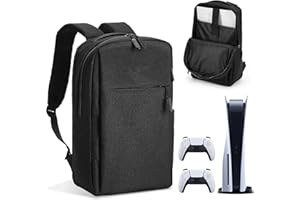 Aytop Estuche Mochila para PS5 Slim, Funda de Viaje Compatible con la Consola Playstation 5 Slim, Funda de Transporte con Correa para el Hombro Compatible con mandos y Accesorios PS5 Slim
