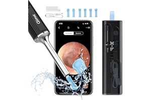 Qimic Ear Wax Removal Kit Camera, 1080P FHD Ear Camera, Ear Cleaner Camera WiFi Earwax Remover with 6 LED Lights, Visual Ear Camera Otoscope with Storage Box for iPhone & Android Phones