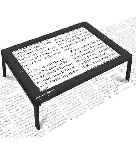 Lente D'ingrandimento Da Lettura Tobegiga 5X A Pagina Intera – Portatile, Leggera, Ideale Per Anziani E Ipovedenti