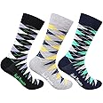 Hush Puppies Men's Calf Length Cotton Socks (BROHPM-01A-PO3_Multicolor_Free Size_Multicolor)