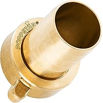 Poppstar 2x Raccord De Tuyau En Laiton 1/2 Pouce Set Avec 4 Colliers De Serrage Inox Pour Tuyau