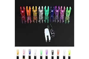 Poearcus Paquete de 60 culatines para Flechas de Tiro con Arco ID 3.2mm/.126» Culatines de Plástico de Repuesto para Flechas para Arco Recurvo Arco Compuesto