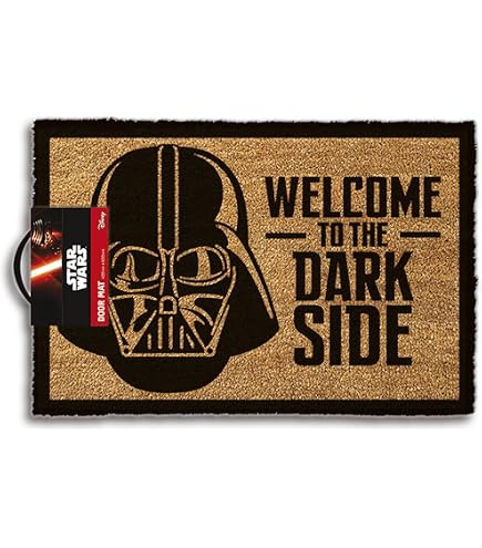 MoonWorks Fußmatte Welcome To The Dark Side – 60x40 Cm, Rutschfest, Waschbar, Schwarz, Film-Parodie Für Haustür