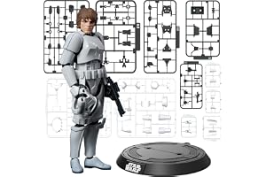 Star Wars EP IV A New Hope Luke Skywalker Stormtrooper förklädnad version | 103-delad snap-Fit-modell, displayklar artikulering, tillbehör och stativ, ingen färg och lim, åldrar 14 plus
