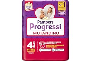 Pampers Progressi Mutandino Maxi, Taglia 4 (8-15 kg), 19 Pannolini