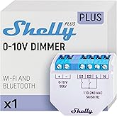 Shelly Plus 0-10 V dimmer, intelligente dimmermodule, wifi en bluetooth, draadloze dimmer, geen neutraal nodig, compatibel me