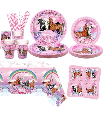 Bomboniere Festa A Tema Cavallo - 113 Pezzi Con Portachiavi, Braccialetti, Adesivi E Sacchetti - Foto 4