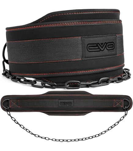 Next Alpha Ceinture de Musculation & Ceinture Dips Combinaison - Ceinture Haltérophilie Personnalisé pour Hommes et Femmes - Boucle à Verrouillage Automatique et à dégagement Rapide - Avec chaîne
