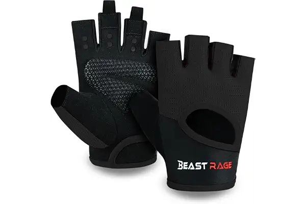 Beast Rage Guantes de Fitness Transpirables para Hombres y Mujeres Guantes de Levantamiento de Pesas de Entrenamiento de Gimnasia Antideslizante Crossfit Musculation Cycling
