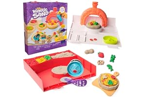 Kinetic Sand, SquishPizza Rising Pizza Playset with 452g Play Sand and 5 Tools, Kids’ Toys for Girls and Boys Aged 5 and up